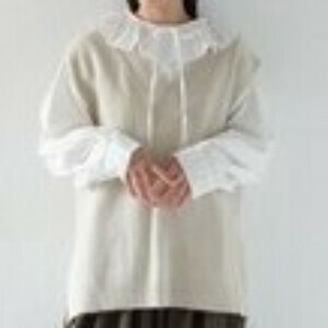 オーバーサイズニットベスト