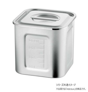 赤川器物製作所　15105  21-0　目盛付角キッチンポット　  10.5cm