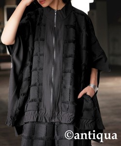 [antiqua] Button Shirt/Blouse Jacquard tops Ladies fashion