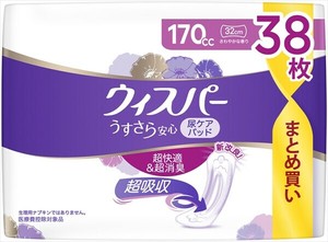 ウィスパ−うすさら安心長時間夜でも安心用170CC38枚 【生理用品】