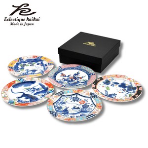 KaiKai●日本製 美濃焼 ギフト セット 和食器 食器 陶器●游民 5客多用皿揃【2024年新作】 セラミック藍