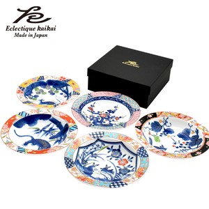 KaiKai●日本製 美濃焼 ギフト セット 和食器 食器 陶器●游民 5客深皿揃【2024年新作】 セラミック藍