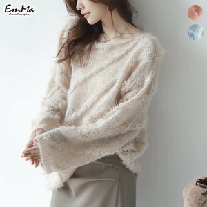 【2024AW】ゆったりシルエットニットトップス セーター オフショルダー 秋 冬 カジュアル