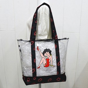 【Betty Boop】クリア トート バッグ シッティング ウィズ リップス BB-DN-TB-BPT317-7B