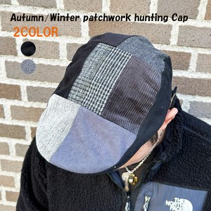 Flat Cap Patchwork Corduroy Check Ladies' Men's Autumn/Winter