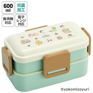 【スケーター】抗菌2段ふわっと弁当箱 【なんでもいきもの】日本製