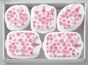 パーソンズフローラル　電子レンジ容器　5pcs FL-204