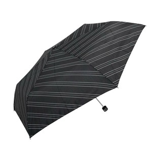 藤田屋 紳士折りたたみ傘 斜めボーダー ブラック M60-2321