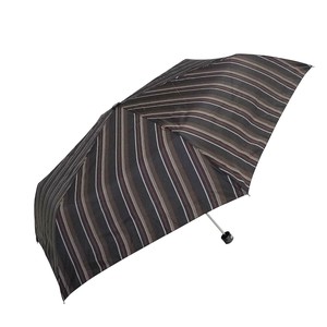 藤田屋 紳士折りたたみ傘 マルチストライプ ブラック M60-2323