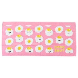 【フェイスタオル】DOKOINU? プリントロングタオル ドコイヌ 目玉焼き