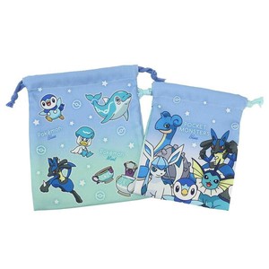 【巾着袋】ポケットモンスター 2P巾着セット グラデーション ブルー＆ミント