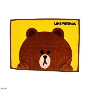 LINE FRIENDS ハッピー_ブラウン ひざ掛け