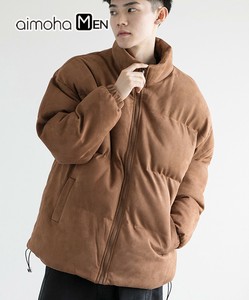 《 aimoha MEN 》アウター 中綿 フェイクダウン メンズ 無地 ピーチスキン ユニセックス 冬 防寒