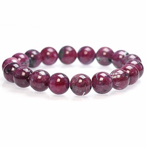 Gemstone Bracelet Ruby Natural Stone 11mm