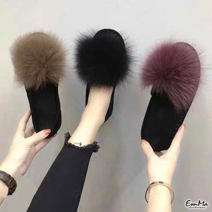 エコファーモカシン ふわふわ 裏起毛  あたたかい 冬 【2024AW】 WU2235