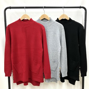 Sweater/Knitwear Tunic Pocket Clear