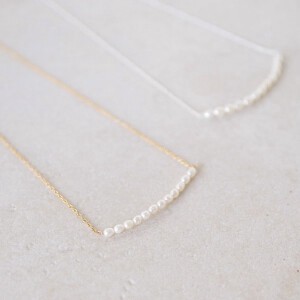 Pearls/Moon Stone Gold Chain Necklace