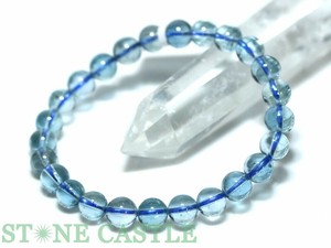 ☆一点物☆【ブレスレット】ロンドンブルートパーズ No.09 (約7.5〜8mm) 【天然石 パワーストーン】