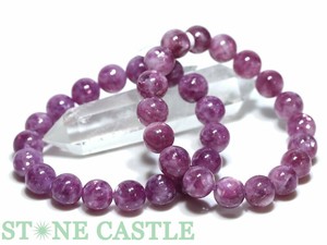 ☆高品質☆【ブレスレット】レッドパープルレピドライト (約11.5〜12mm) 【天然石 パワーストーン】