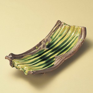 さび釉ヒワ流し11.0盛皿　美濃焼 日本製　陶器