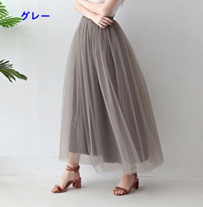 裙子 女士 网眼 裙子 中等长度