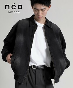 《 aimoha neo 》デニムジャケット メンズ 長袖 アウター ヴィンテージ加工 シンプル ユニセックス対応
