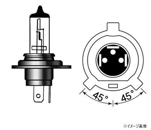 M&Hマツシマ ハロゲンバルブ(1個) HS1/H4 12v 45/45w B2クリア 16BH B2C