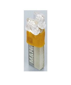 M&Hマツシマ Lビーム(1個) 12v ウエッジ特殊 ホワイト 2LED 拡散タイプ L707F WH