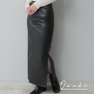 [SD Gathering] Skirt Straight Skirt Ladies fashion Synthetic Leather
