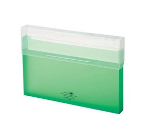 LIHIT LAB.(リヒトラブ)　AQUA DROPs(アクアドロップス)　コングレスケース　A4　厚型　黄緑　A-5024-6