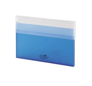 LIHIT LAB.(リヒトラブ)　AQUA DROPs(アクアドロップス)　コングレスケース　A4　薄型　青　A-5035-8