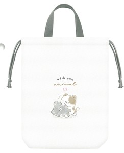 【2024秋冬新作】【新学期】シューズバッグ　ノーマルタイプ　WITH YOU ANIMAL　ねこ　222249
