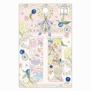 【ステーショナリー】たけいみき マグネットブックマーカー 2個セット ライラック＆ガーデン