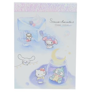 【メモ帳】サンリオキャラクターズ ミニメモ Clear color