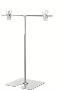 ＜予約販売＞小売店用 ステンレス製T字型　看板・ポスタースタンド2個