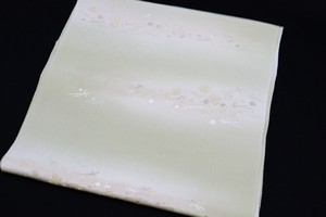 帯揚　縫取 切紙松葉 ヒワ (1121-1051-030)