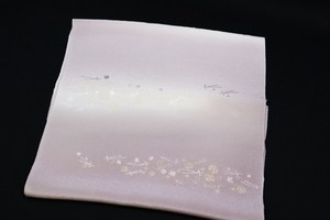 帯揚　縫取 切紙松葉 フジ (1121-1051-060)