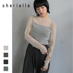 T 恤/上衣 亮粉 cheriella 波浪孔 透明上衣