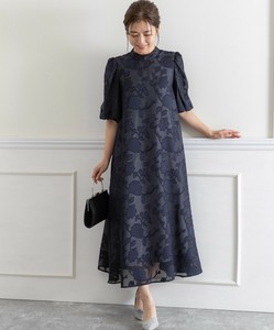 バルーンスリーブAラインドレスワンピース
