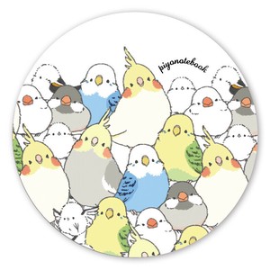 アクリルコースター シマエナガのインコと文鳥がいっぱい