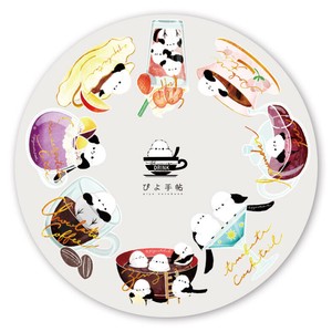 アクリルコースター シマエナガとドリンク