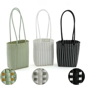 【新入荷】【春夏新作】肩にかけて持ちやすい メルカド ウーヴンバッグ（3色）