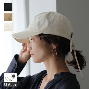 【再入荷】【春夏新作】大人のバックリボンキャップ（3色）／紫外線遮蔽率99%