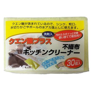 使い捨て 不織布クリーナー30枚入 クエン酸プラス 8413