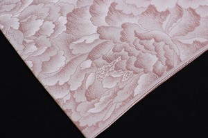 帯揚　お召 大牡丹 ワイン (1121-1018-040)