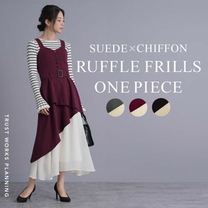 Casual Dress Chiffon [New Item] Pinafore Dress Jumper Skirt