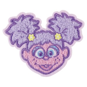 セサミストリート モコモコ刺繍ステッカー　アビー