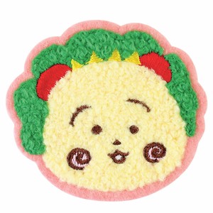 8月下旬入荷　コジコジ モコモコ刺繍ステッカー　にこにこ
