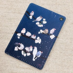 パスケース とりアート 文鳥図
