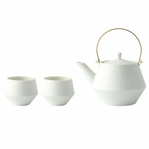 [GIFT SET] Frustum土瓶＆煎茶 (白釉) [美濃焼 食器 陶磁器 フラスタム]